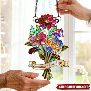 Grandma's Love Bugs Suncatcher Ornament - Personalized Mother's Day Gifts