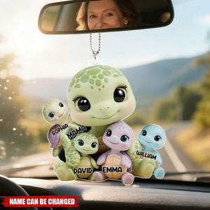 We Love You - Personalized Mother Custom Shaped Car Ornament