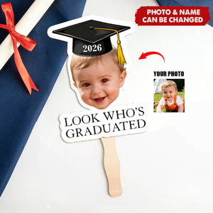 Custom Vintage Childhood Photo Graduation Gift - Personalized Graduation Fan