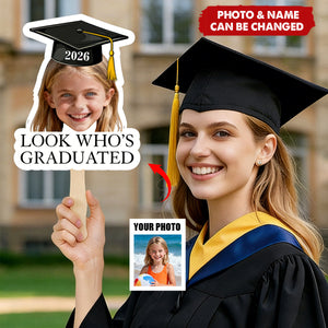 Custom Vintage Childhood Photo Graduation Gift - Personalized Graduation Fan