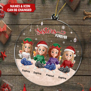 Custom Acrylic Ornament - Christmas Best Friend Birthday Gifts For Women, Besties, Sisters, BFF - Best Friends, Always And Forever