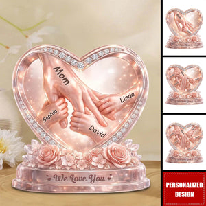 Hold Your Hand Forever - Personalized Custom Acrylic Plaque - Mother's Day Gift For Mom, Grandma