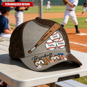 My Favorite Baseball Players Call Me Mom - Personalized Classic Cap - Gifts for Mom, Grandma