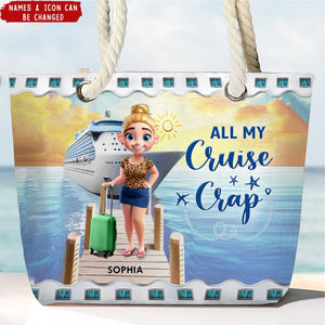 All My Cruise Crap - Personalized Beach Bag