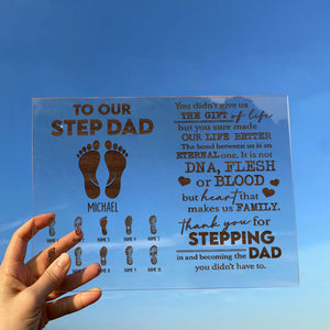To Our Step Dad - Personalized Acrylic Plaque - Gift For Dad