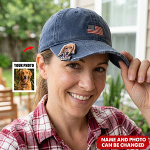 Personalized Photo Golf Ball Marker with Magnetic Hat Clip with Name Birthday Father's Day Gift for Golf Lover