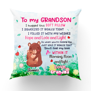 Family - To Daughter Granddaughter Grandson I Hugged Hug This Pillow - Personalized Pillow