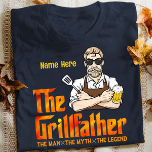 BBQ The Grillfather Dad T Shirt