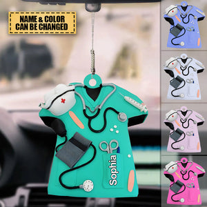 Personalized Nurse Scrubs Ornament- Gift for Nurse