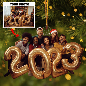Personalized Photo 2023 Mica Ornament - Gift For Family