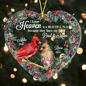 Heaven Is A Beautiful Place Heart Ornament