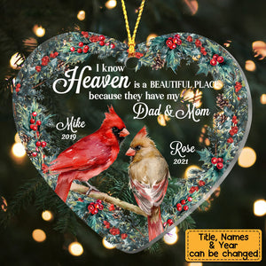 Heaven Is A Beautiful Place Heart Ornament