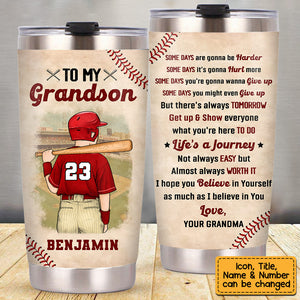 Gift For Baseball Boy Steel Tumbler