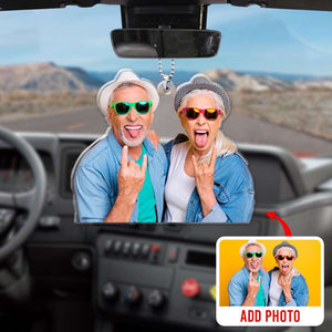 Personalized Couple Car Hanging Ornament-Upload Photo