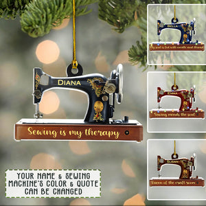 Personalized Sewing Machine Custom Name Acrylic Ornament