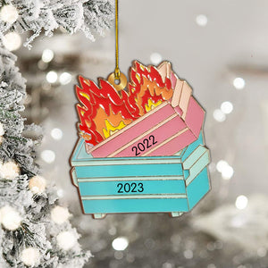 Christmas Ornament, Dumpster Fire Ornament,Funny Christmas Ornament