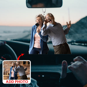 Personalized Couple Car Hanging Ornament-Upload Photo
