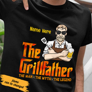 BBQ The Grillfather Dad T Shirt