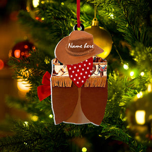 Personalized Cowboy Costume Cowboy Vest Hat Bandana Acrylic Ornament