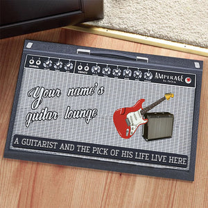 A Guitarist And The Pick Of His/Her Life Live Here Personalized Doormat