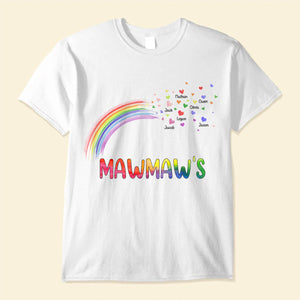 Colorful Rainbow Grandma Auntie Mom Little Heart Kids, Perfect Mother's Day Gift Personalized Shirt