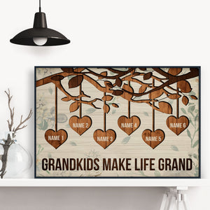 Grandkids Make Life Grand, Family Custom Poster, Gift For Family