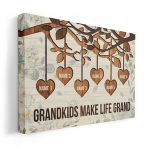 Grandkids Make Life Grand, Family Custom Poster, Gift For Family