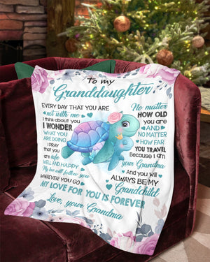 My Love For You Is Forever - Special Gift For Granddaughter Fleece Blanket