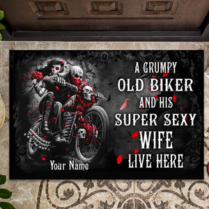 Personalized Motorcycle Doormat - Personalized Gift for Motorcycle Lovers