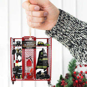 Personalized Ornament Gear Grid Firefighter Acrylic Ornament