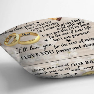 Personalized Upload Photo Pillow Cover - I Love You Forever and Always