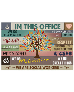 Social Worker We Are A Team Horizontal Poster