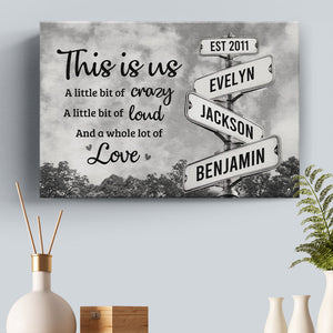 This Is Us, Full Of Love - Family Personalized Custom Horizontal Poster - Gift For Family Members