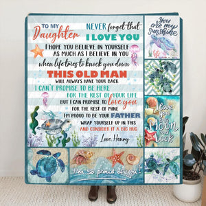 To My Daughter Fleece Blanket - Never Forget That I Love You