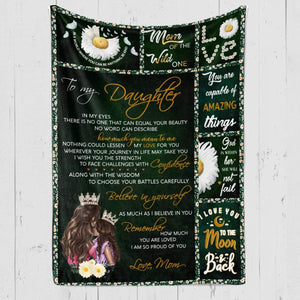 To my daughter fleece blanket – My love for you – Gift for daughter from mom – Birthday gifts, blanket with quotes