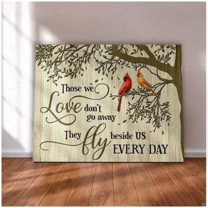 Cardinal Canvas Those We Love Don’t Go Away Memorial Wall Art Decor