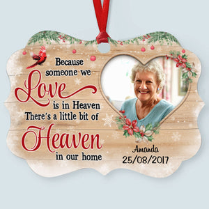 Christmas Wreath Heart Photo Memorial Personalized Acrylic Ornament Memorial Gift
