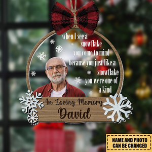 Gift to the people you miss the most - Personalized Christmas Ornament