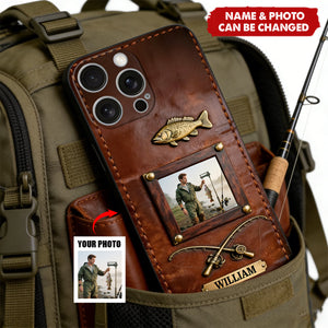Best Catch - Personalized Fishing Leather Phone Case