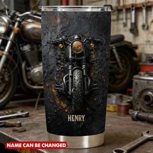 Classic Motorcycle, Personalized Stainless Steel Tumbler, Gift For Men