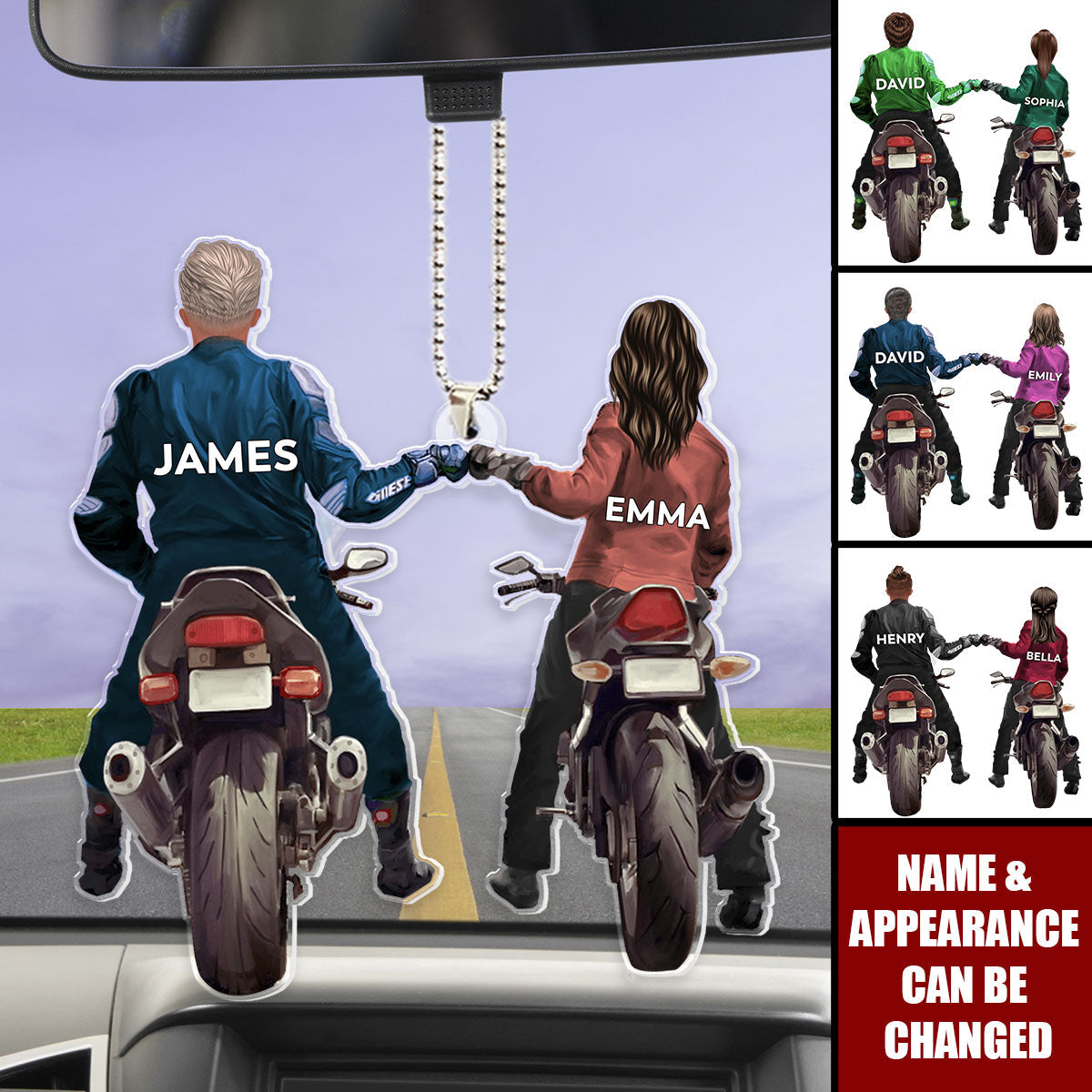 Personalized Gifts For Couple Ornament Biker Couple