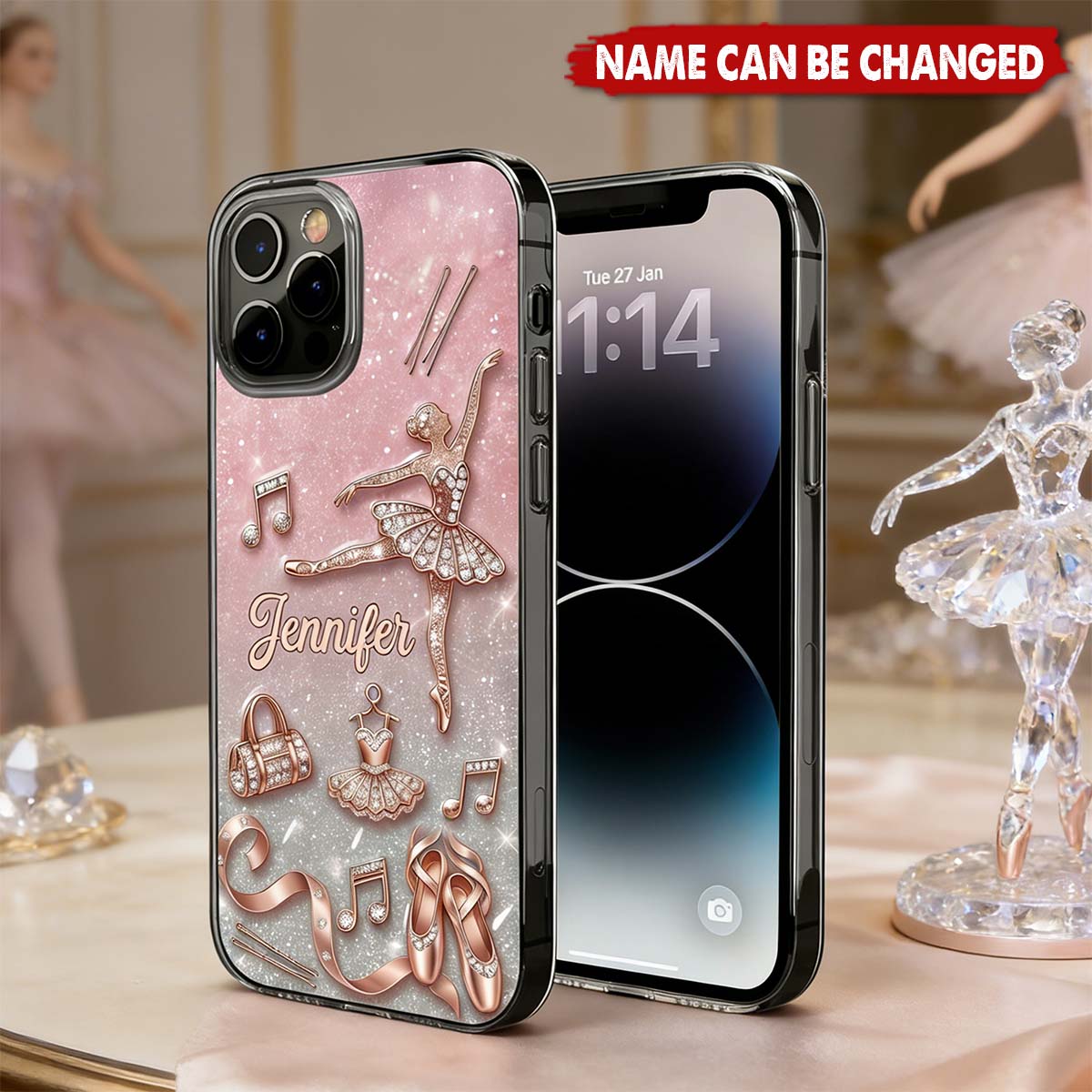 Graceful Ballerina - Personalized Full Print Phone Case, Gift For Dancers