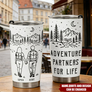 Adventure Partners For Life Camping - Personalized Tumbler