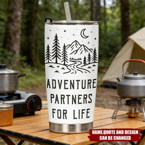 Adventure Partners For Life Camping - Personalized Tumbler