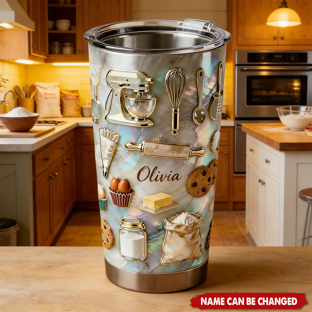 Baking - Personalized Tumbler Cup, Gifts For Baking Lovers