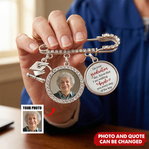 This Achievement Is For You Above - Personalized Lapel Pin With Photo Charms