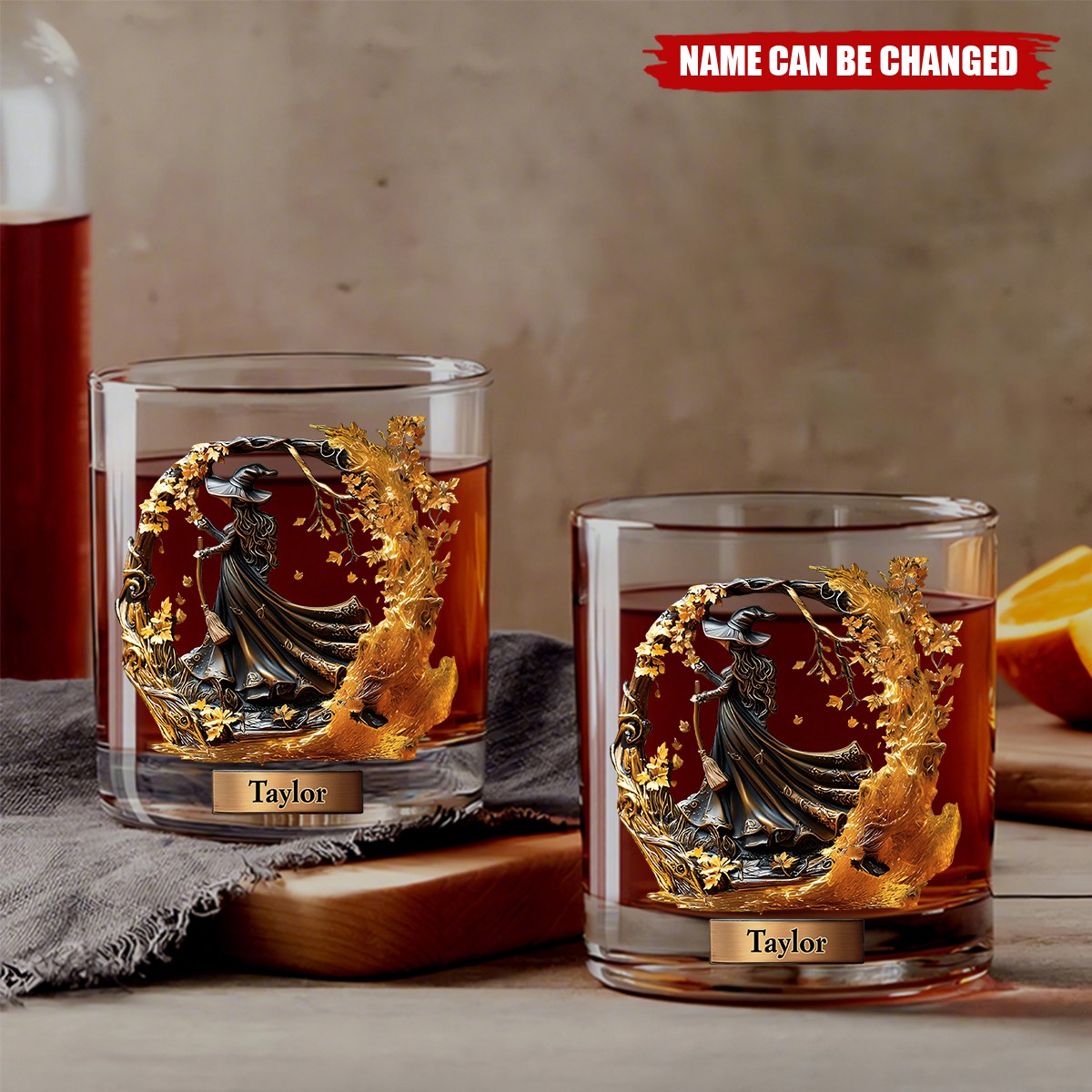Beautiful Witch - Personalized Whisky Glass