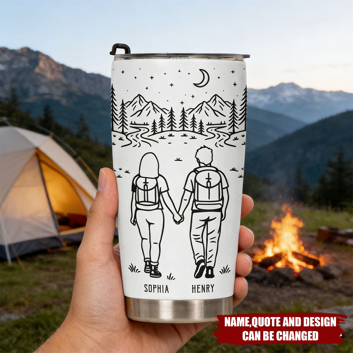 Adventure Partners For Life Camping - Personalized Tumbler