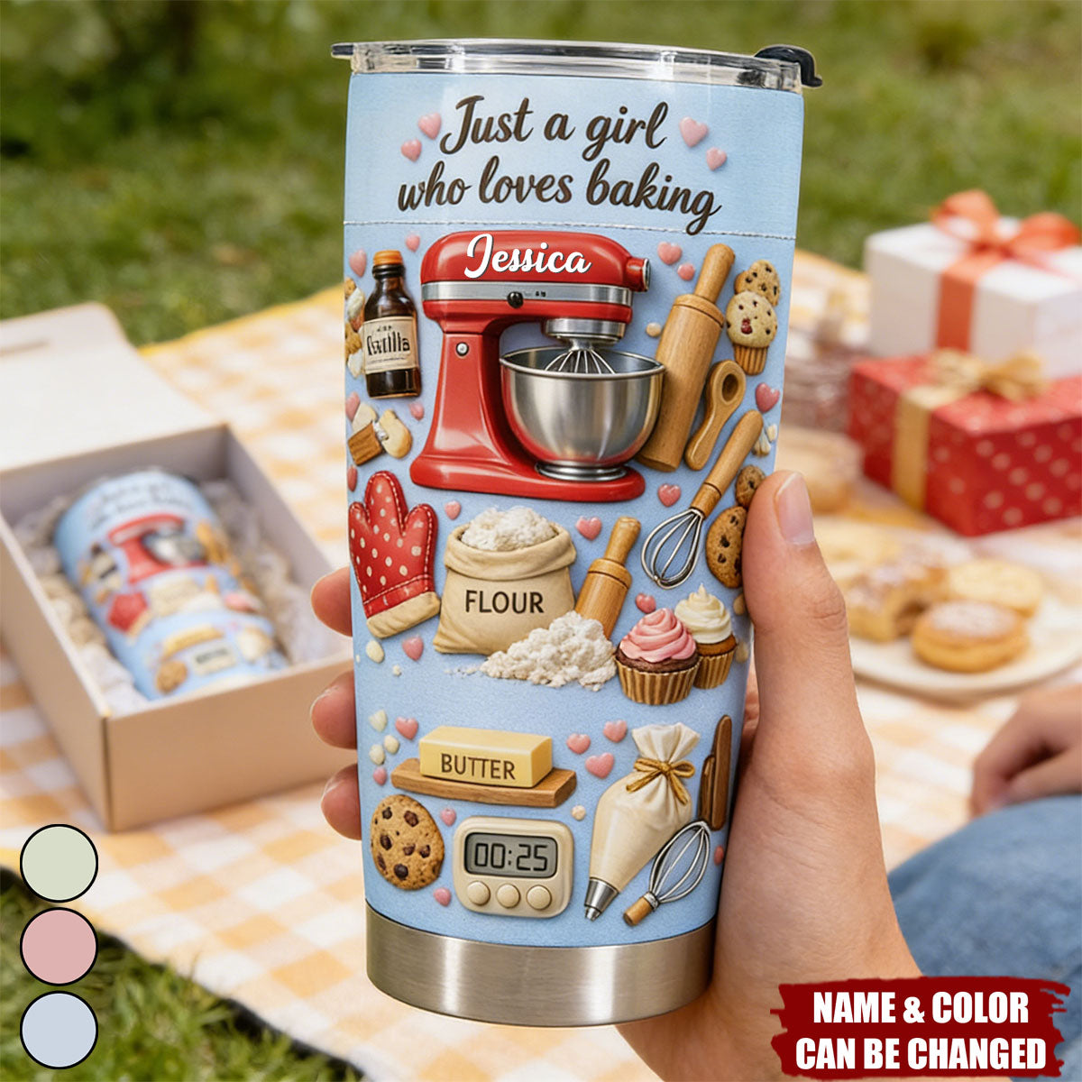 Just A Girl Who Loves Baking, Personalized Tumbler, Gift For Bakers