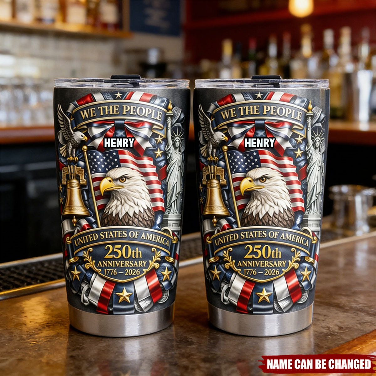 America 250th Anniversary Tumbler - Personalized Gifts